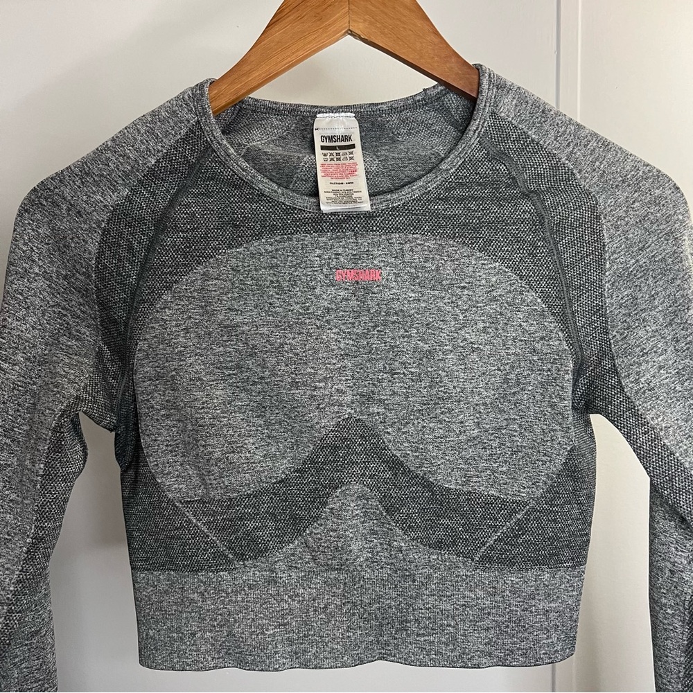 Gymshark Flex Sports Long Sleeve Active Workout Crop Top Size Large